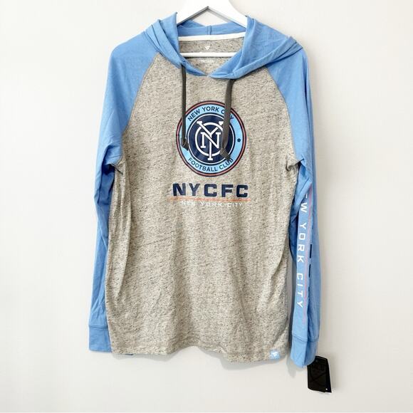New York City FC deflection raglan pullover hoodie size large NWT fanatics - Picture 4 of 10